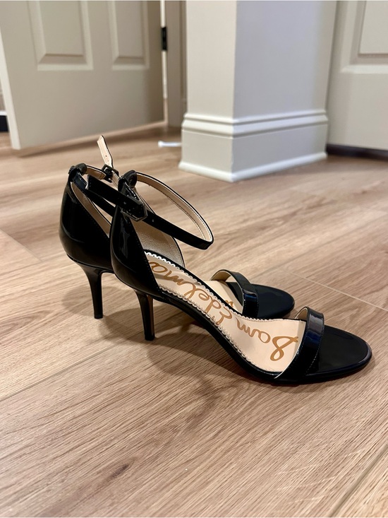 Sam Edelman Shoes - Sam Edelman Black Patent Ankle-Strap Heels NEW IN BOX NWT